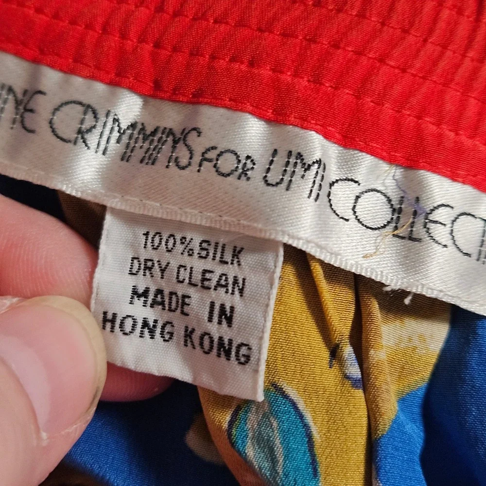 Vintage Anne Crimmins Silk Sea Shell Starfish Print Midi Skirt 27 Mermaidcore‎